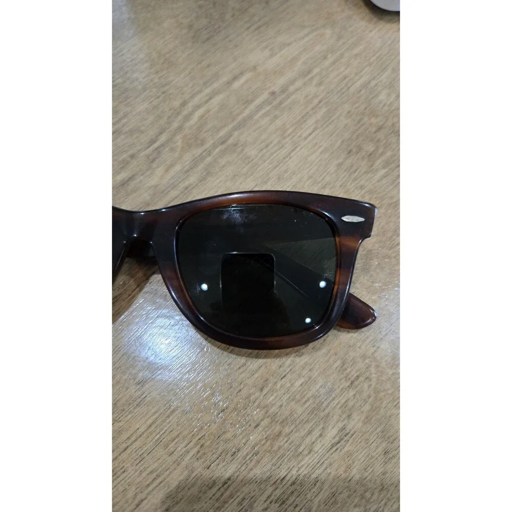 Vtg 60s 70s B&L 5024 Ray-Ban USA Wayfarer Mock Tortoise thick Frame Sunglasses